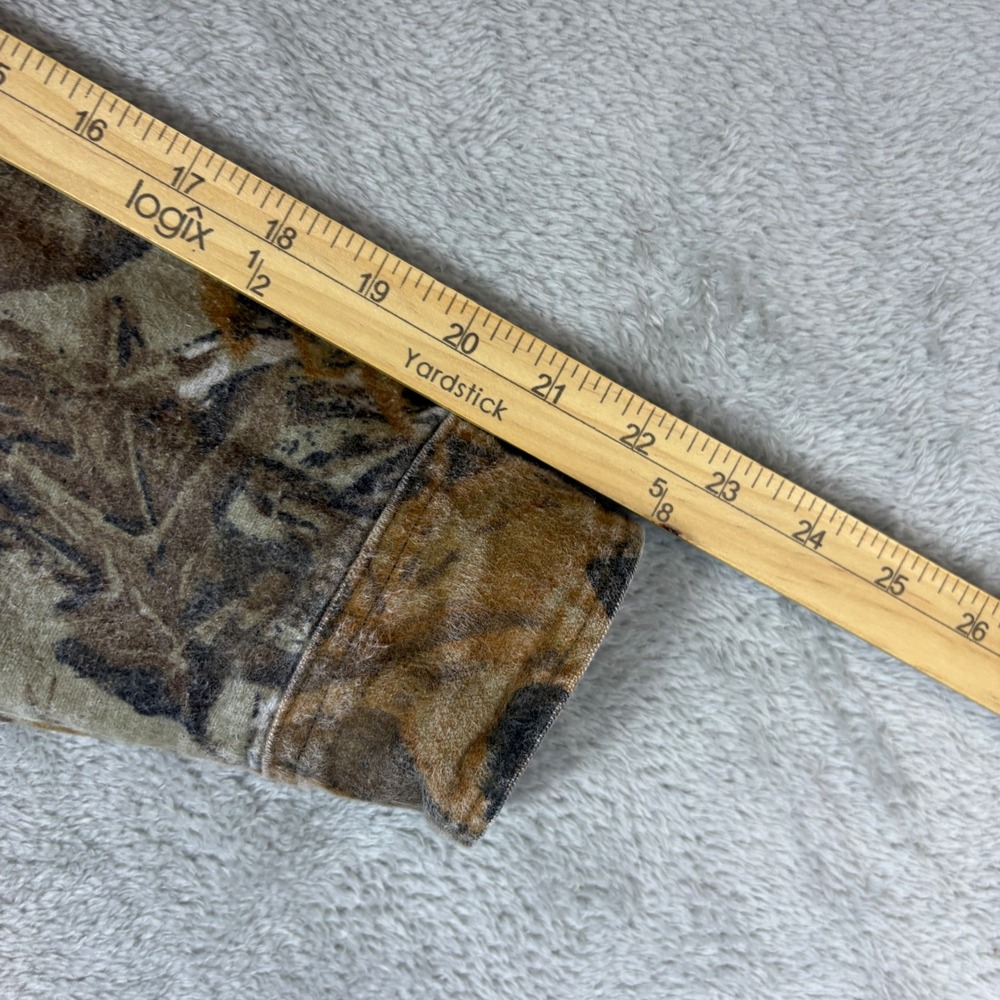 Rattlers Brand Shirt Mens Medium Realtree Camo Hunting Flannel Made in USA Brown - Picture 7 of 8
